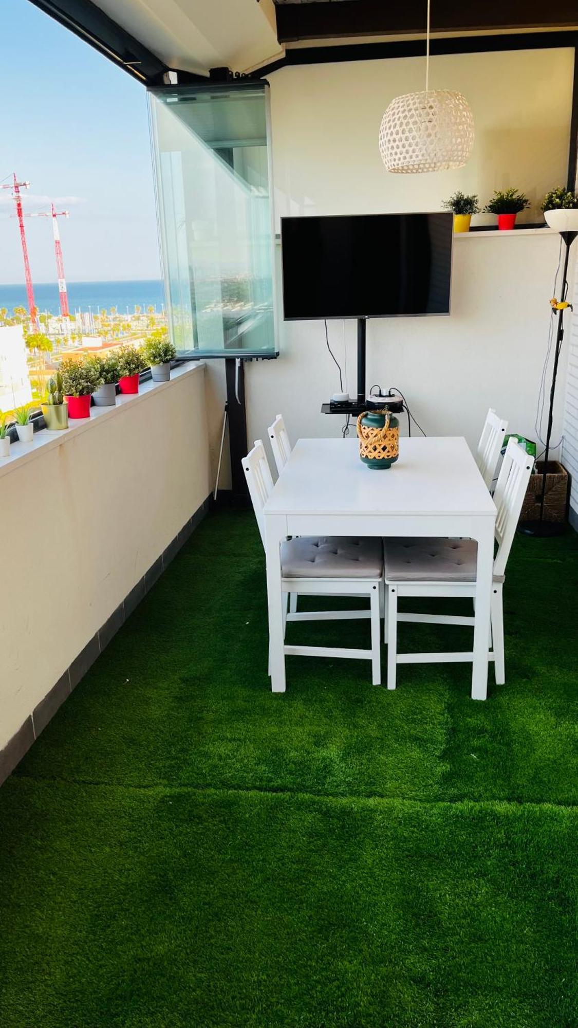 Atico Con Piscina Y Vistas Al Mar Habitat Litoral Leilighet Málaga Eksteriør bilde